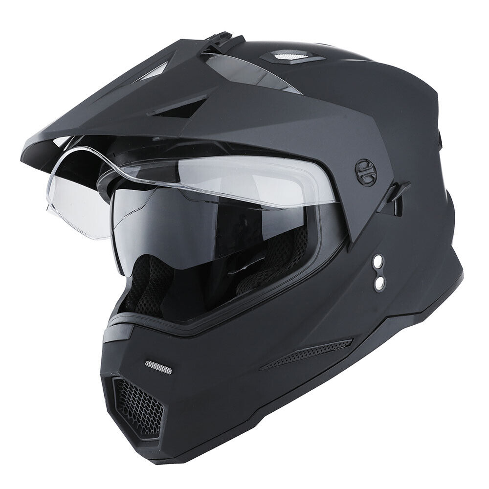 1Storm Dual Sport Motorcycle Off Road Full Face Dual Visor Helmet HF802CLS 