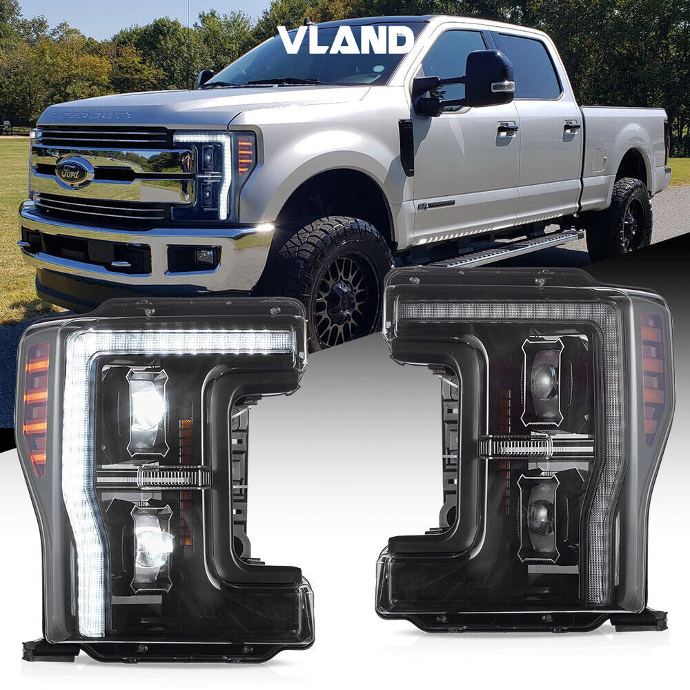 VLAND LED Headlights For 2017-2019 Ford F250/F350/F450/F550 Sequential DRL 2PCS