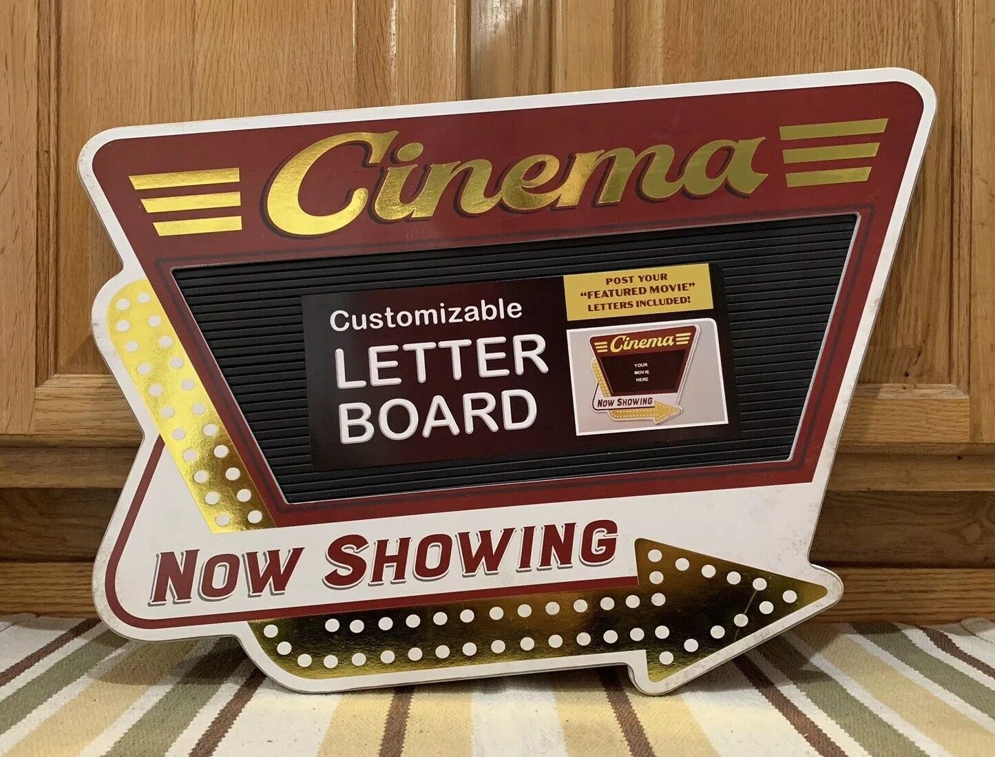 Cinema Theater Now Showing Letter Board Movie Reels Home Wall Decor Film DVD