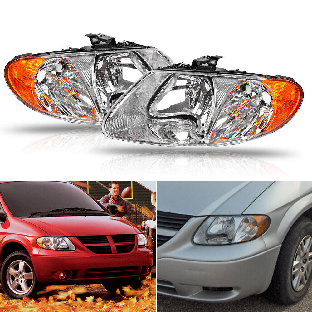 for 01-07 Dodge Caravan Town & Country 01-03 Voyager Amber Reflector Headlight O