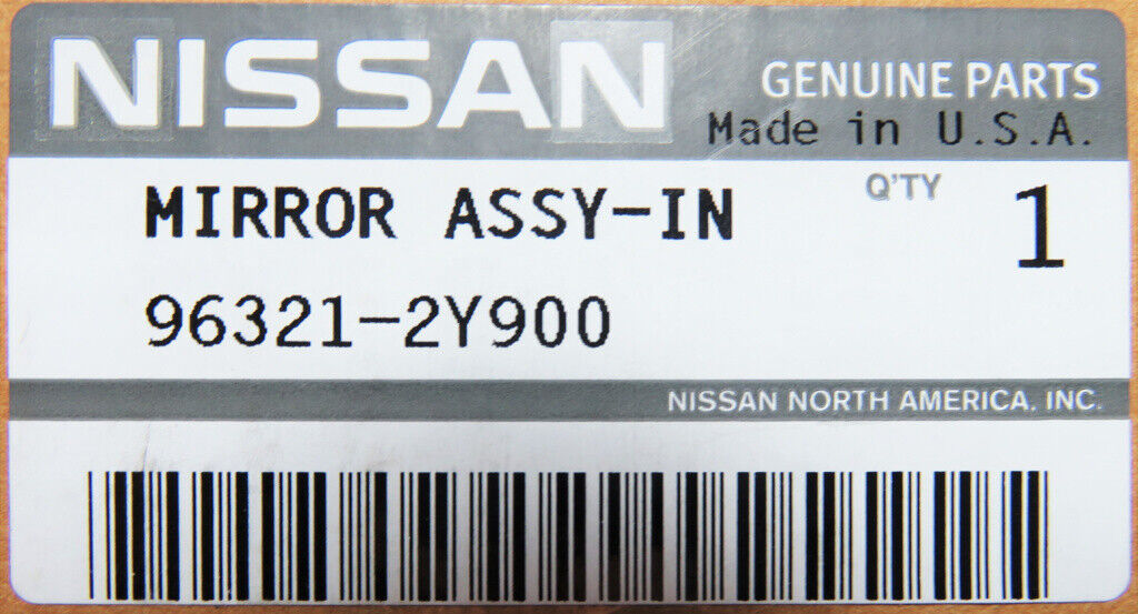 Genuine OEM Nissan 96321-2Y900 Interior Rear View Mirror 