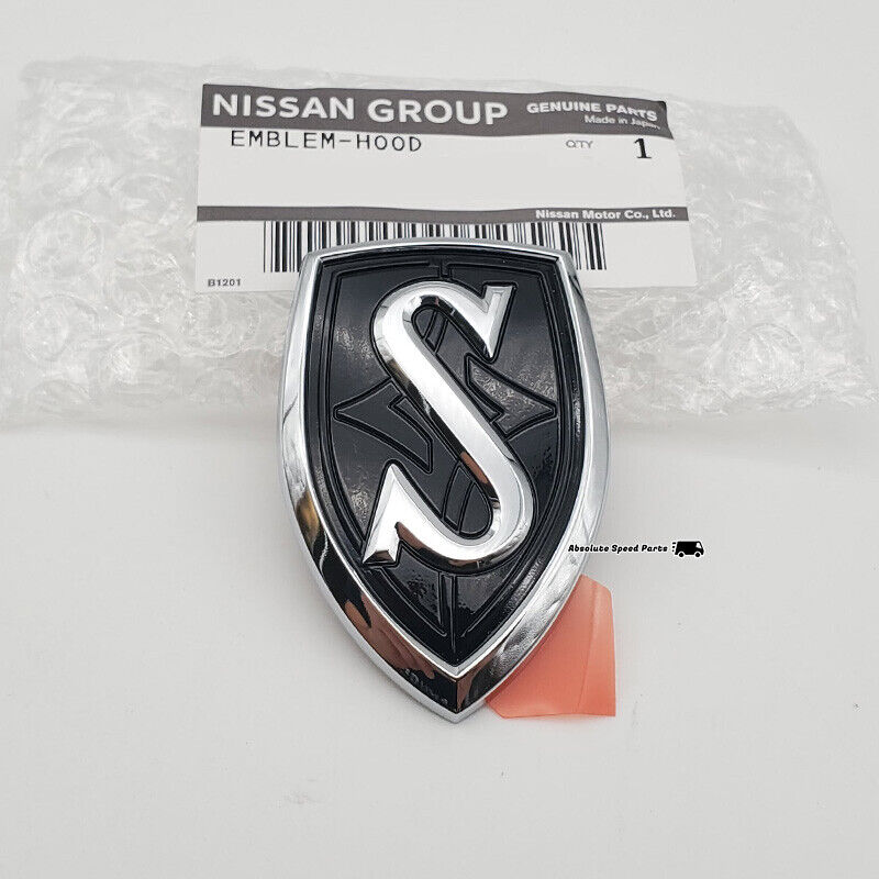 OEM Nissan Black S hood emblem JDM S14 240SX Silvia badge 65892-80F00