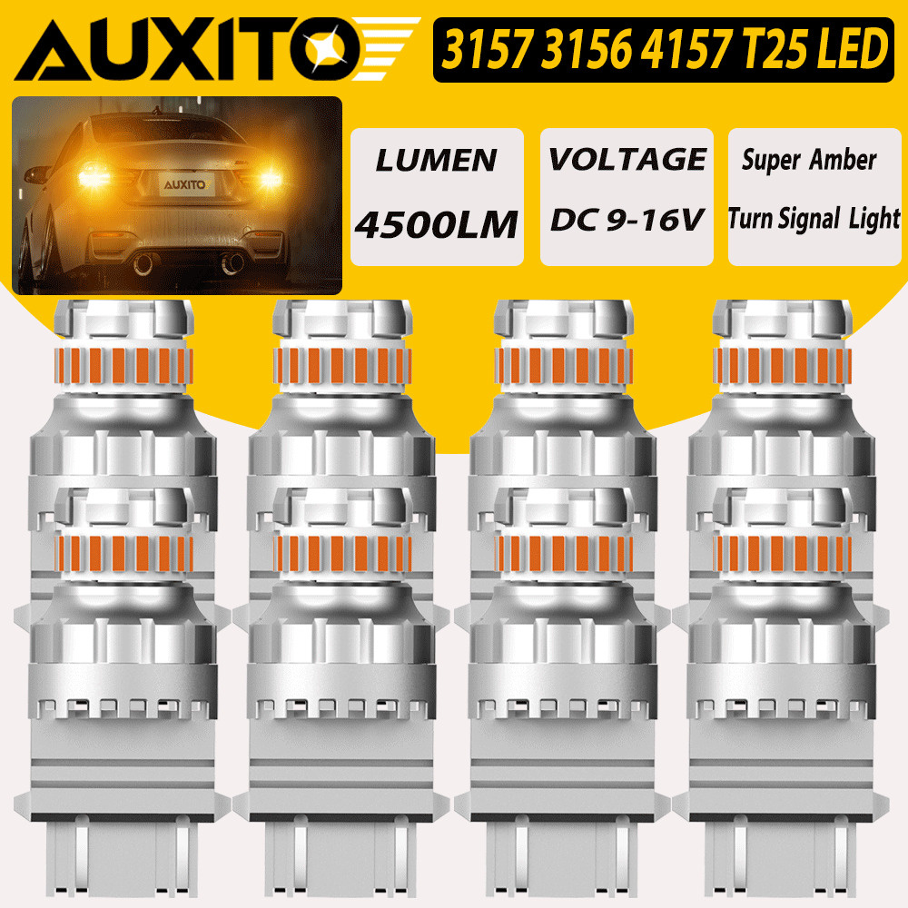 8x AUXITO Yellow Amber 3157 LED DR Turn Signal Parking Light Blinker Corner Bulb