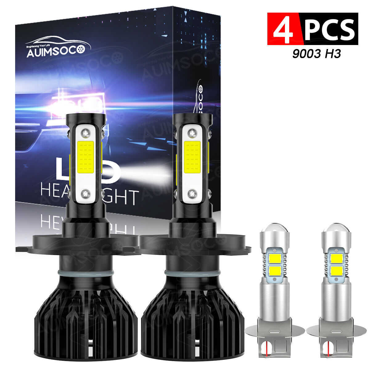 For Nissan Pathfinder 2000-2004 6000K LED Headlight + Fog Lights Bulbs Combo 4x