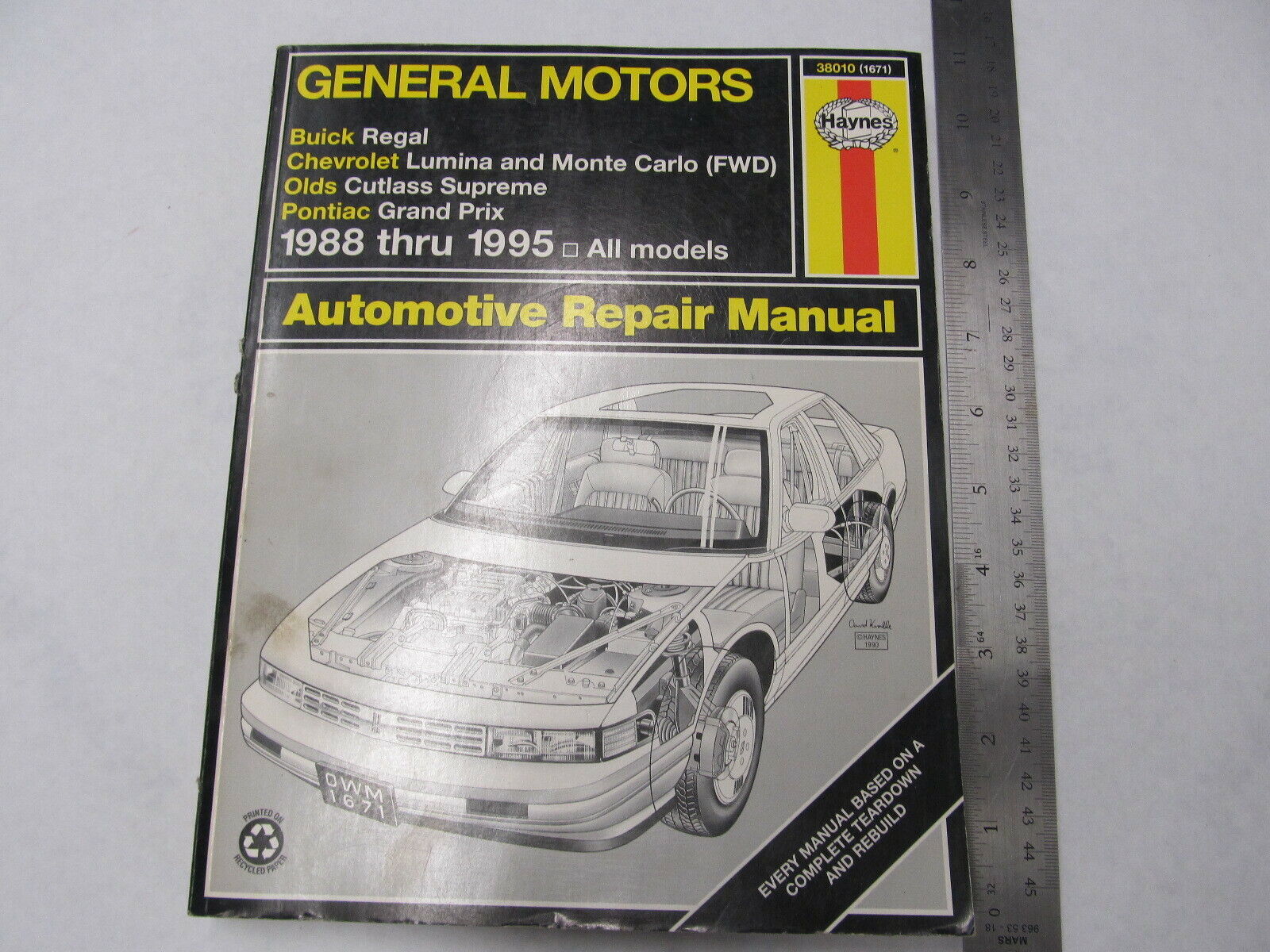 1988-1995 Haynes GM Automotive Repair Manual 38010 (1671)