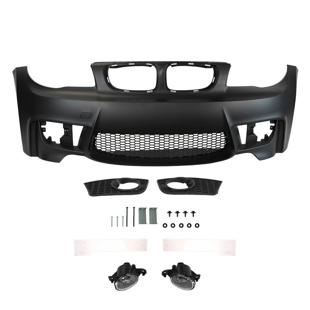 For 08-13 BMW E82 E83 1 Series, 1M Style Front Bumper w/o PDC w/ Fog Lamp