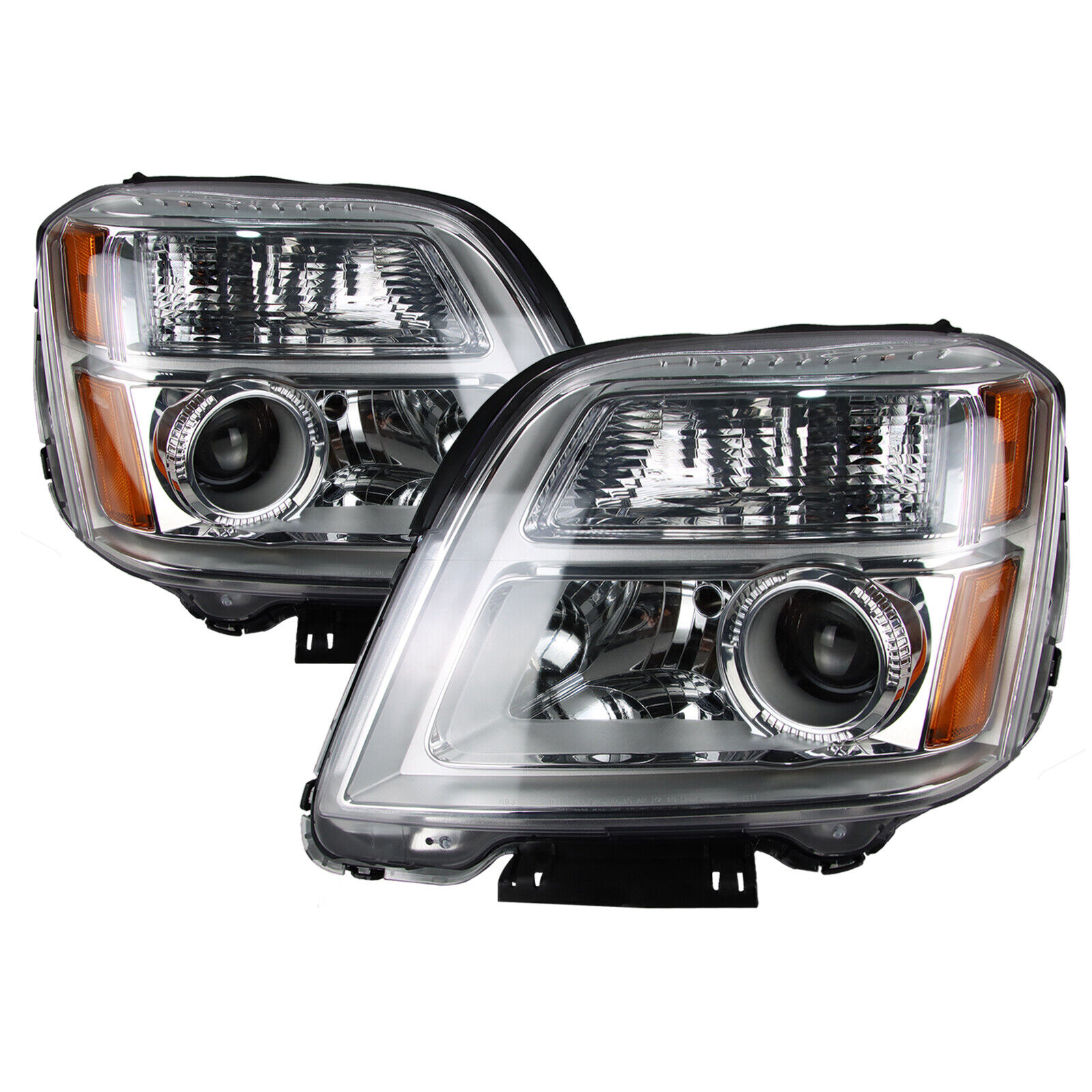 Headlight Assembly for 2010-2015 GMC Terrain,Clear Lens, 1 Pair Headlamps