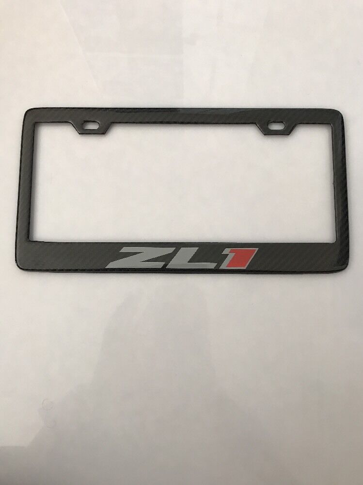 REAL Handmade carbon fiber Chevy ZL1 Camaro License Plate Frame bracket holder 