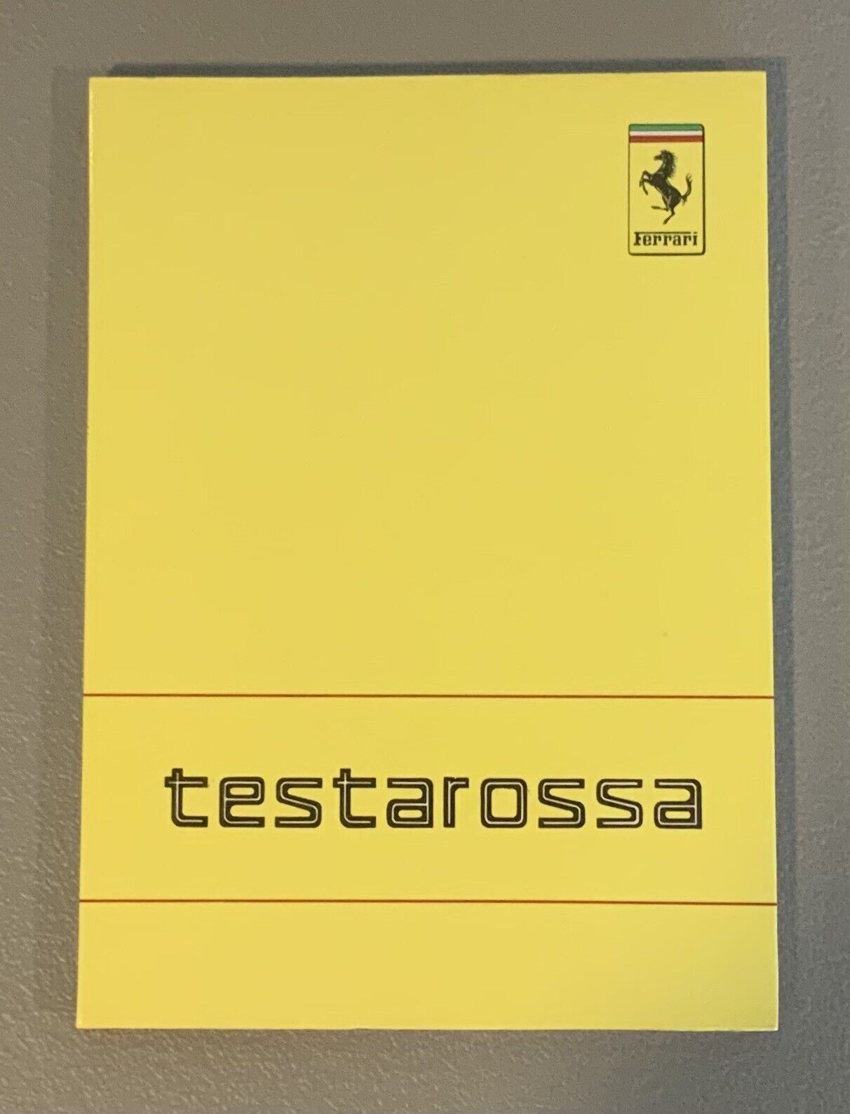 Ferrari Testarossa Owners Manual (519/88); Euro Version. Original 