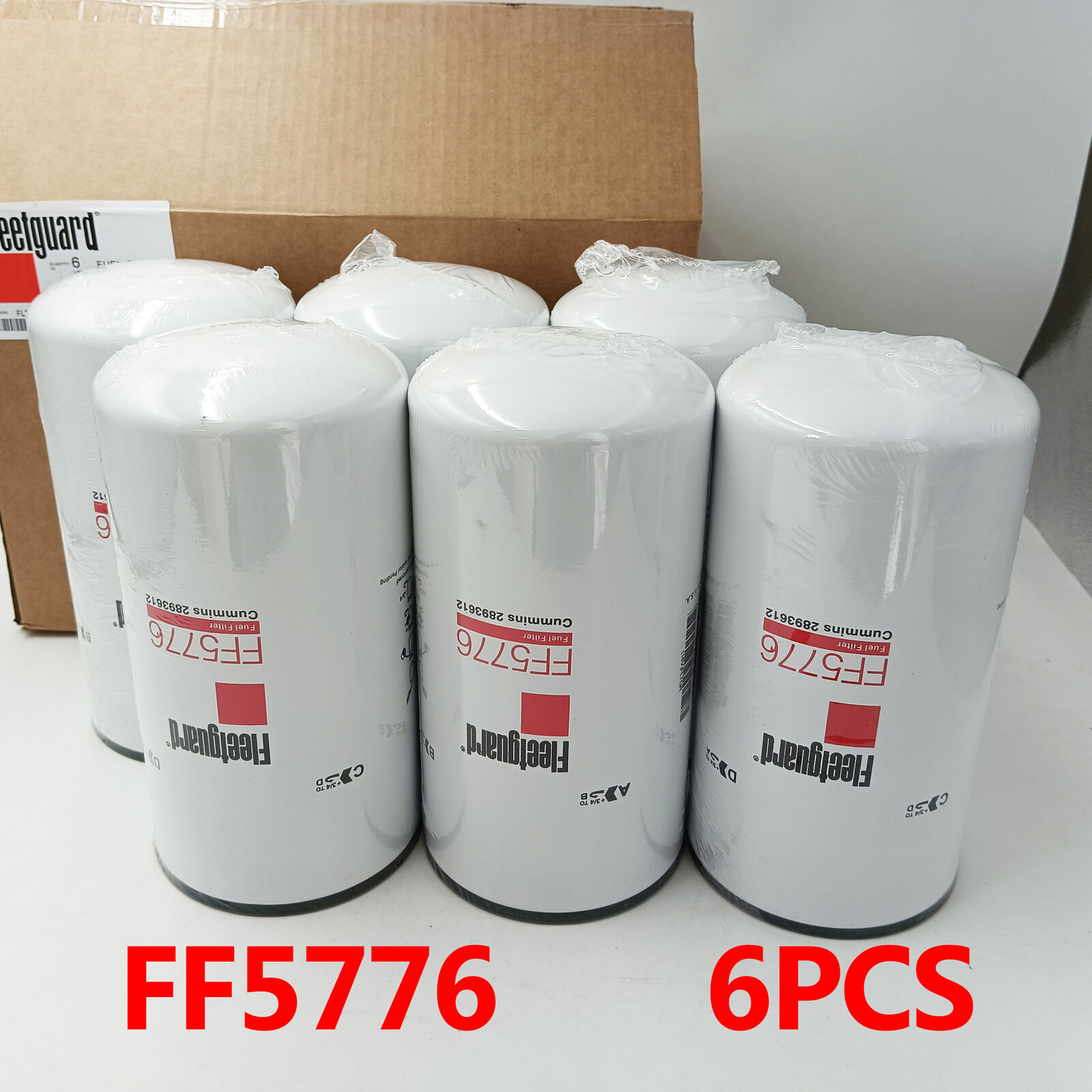 6 Pack Fleetguard FF5776 Fuel Filter Fit For FF5776 ISX 2893612 Cummins