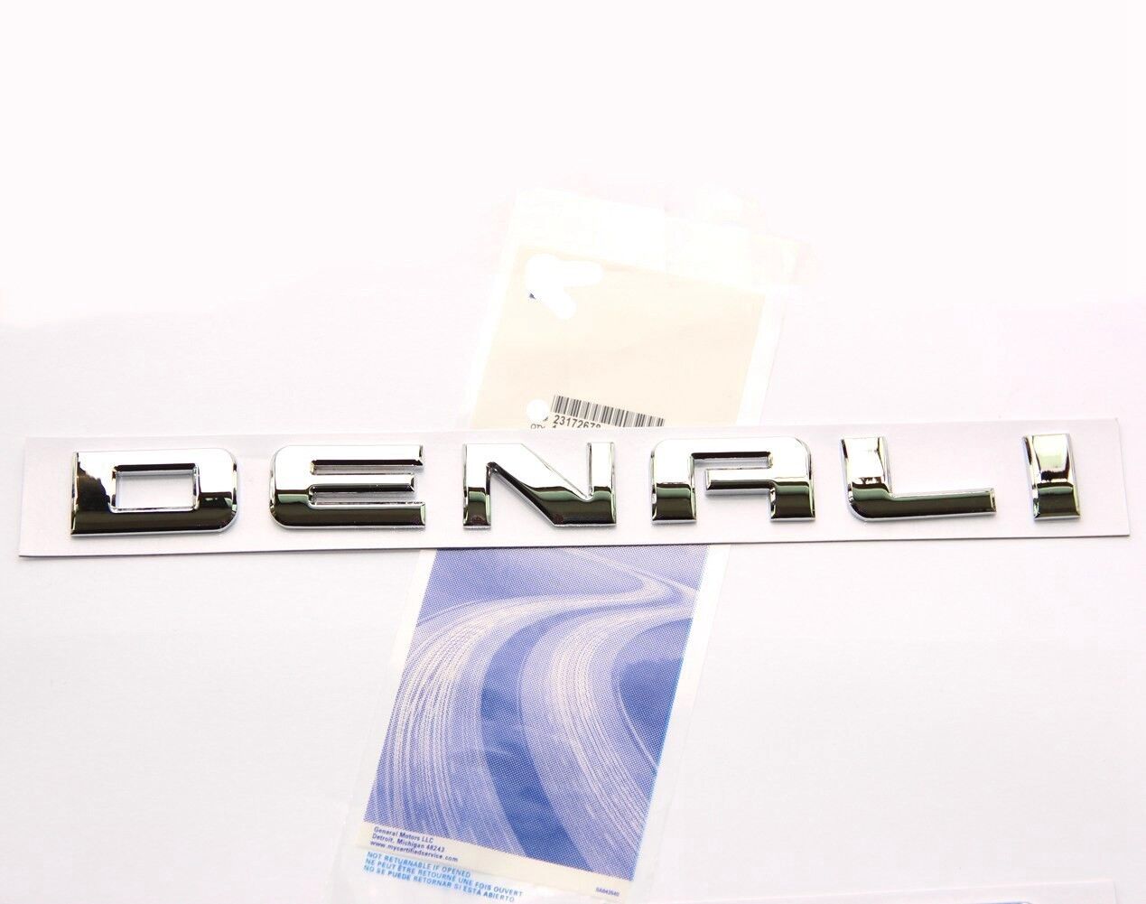 1x Original Chrome Denali Nameplate EMBLEM for GM Yukon Sierra 15 Terrain
