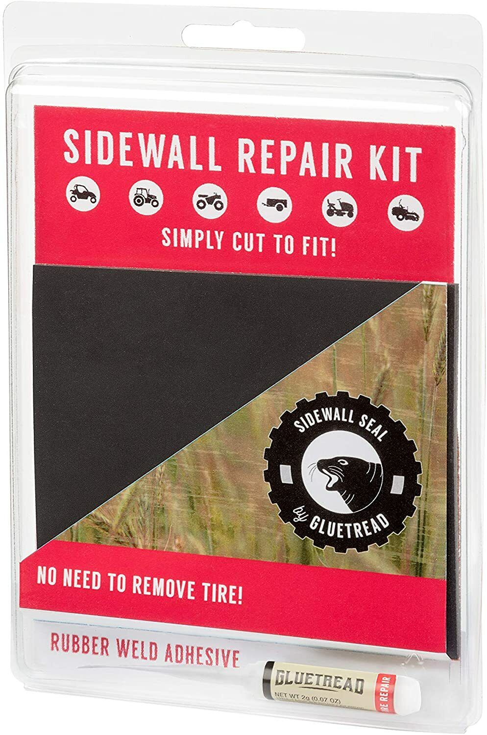 Glue Tread Sidewall Repair Kit Patch Sidewall of Your Tire for larger punctures
