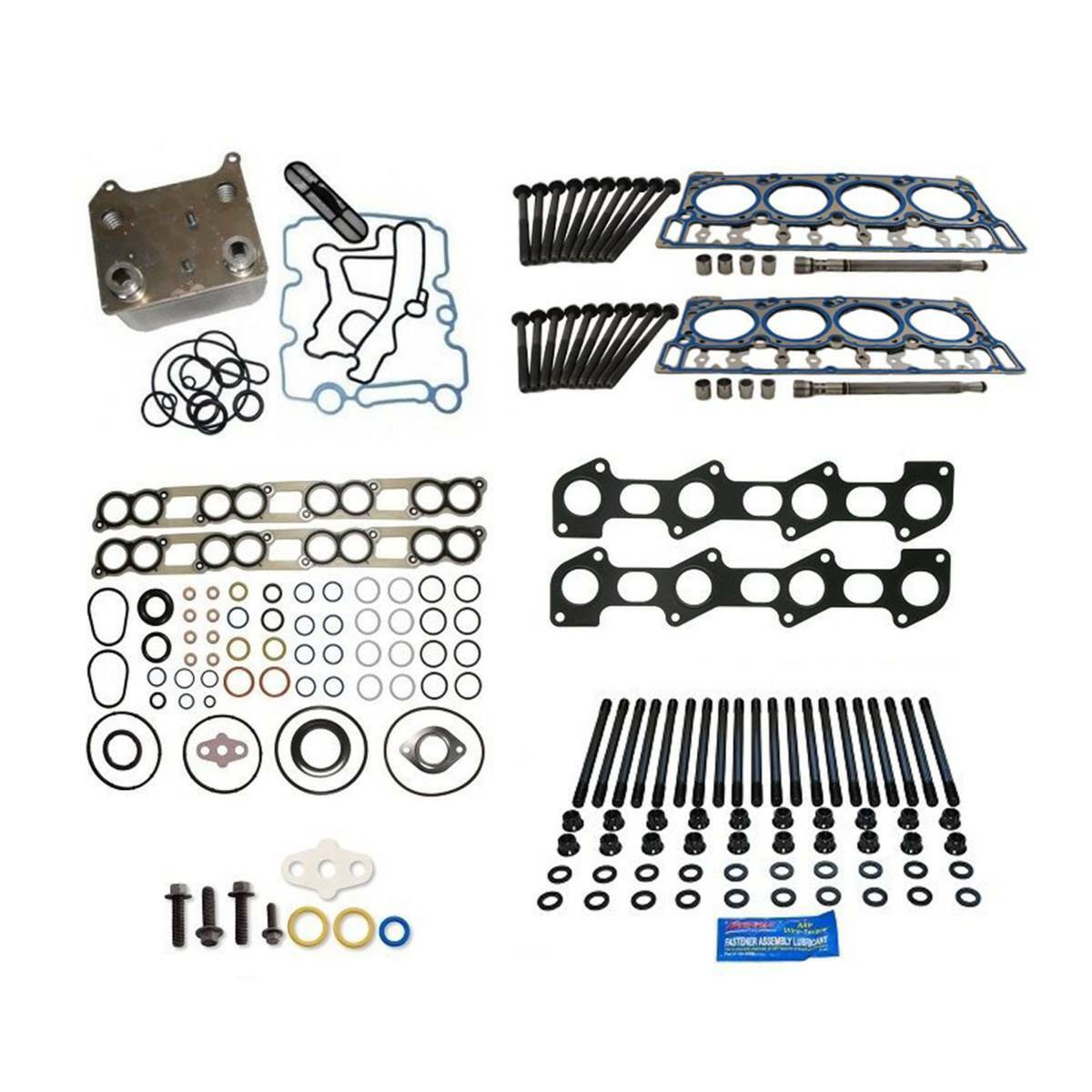 OEM Head Gasket Oil Coolers Replacement ARP Stud Kit For Ford 6.0L Powerstroke 