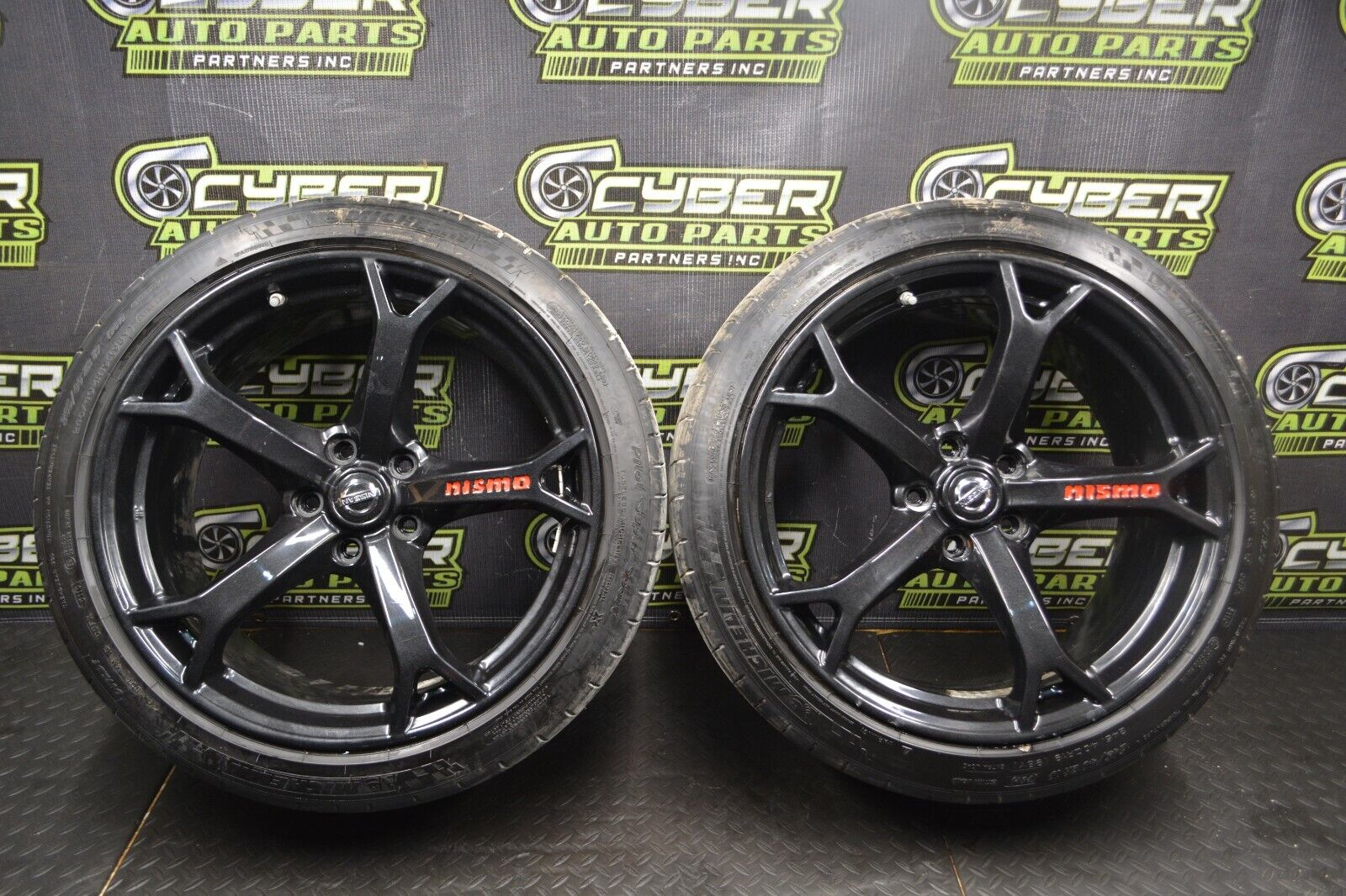 2012 370Z NISMO WHEELS RAYS FORGED 19X9.5 FRONT PAIR MICHELIN SUPER SPORT 245/40
