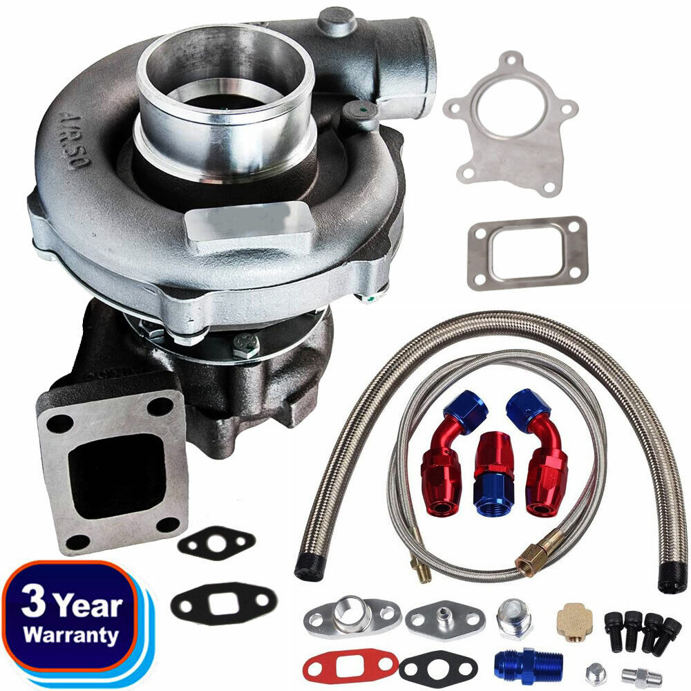 T04E T3/T4 A/R.63 400+HP External wastegate STAGE III Turbocharger+Oil line kit