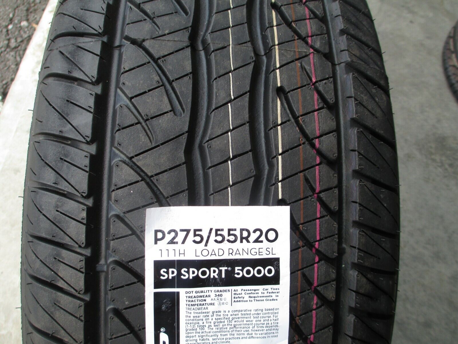 4 New 275/55R20 Dunlop SP Sport 5000 Tires 55 20 R20 2755520 55R BLK All Season