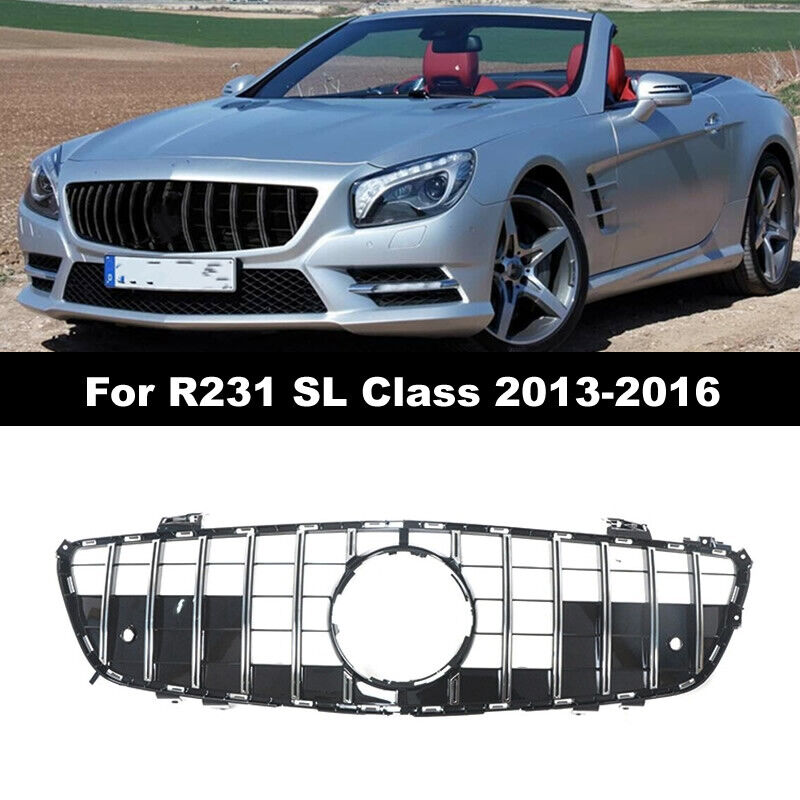 Chrome GT Panamericana Grille For Mercedes Benz R231 SL Class SL550 2013-2016