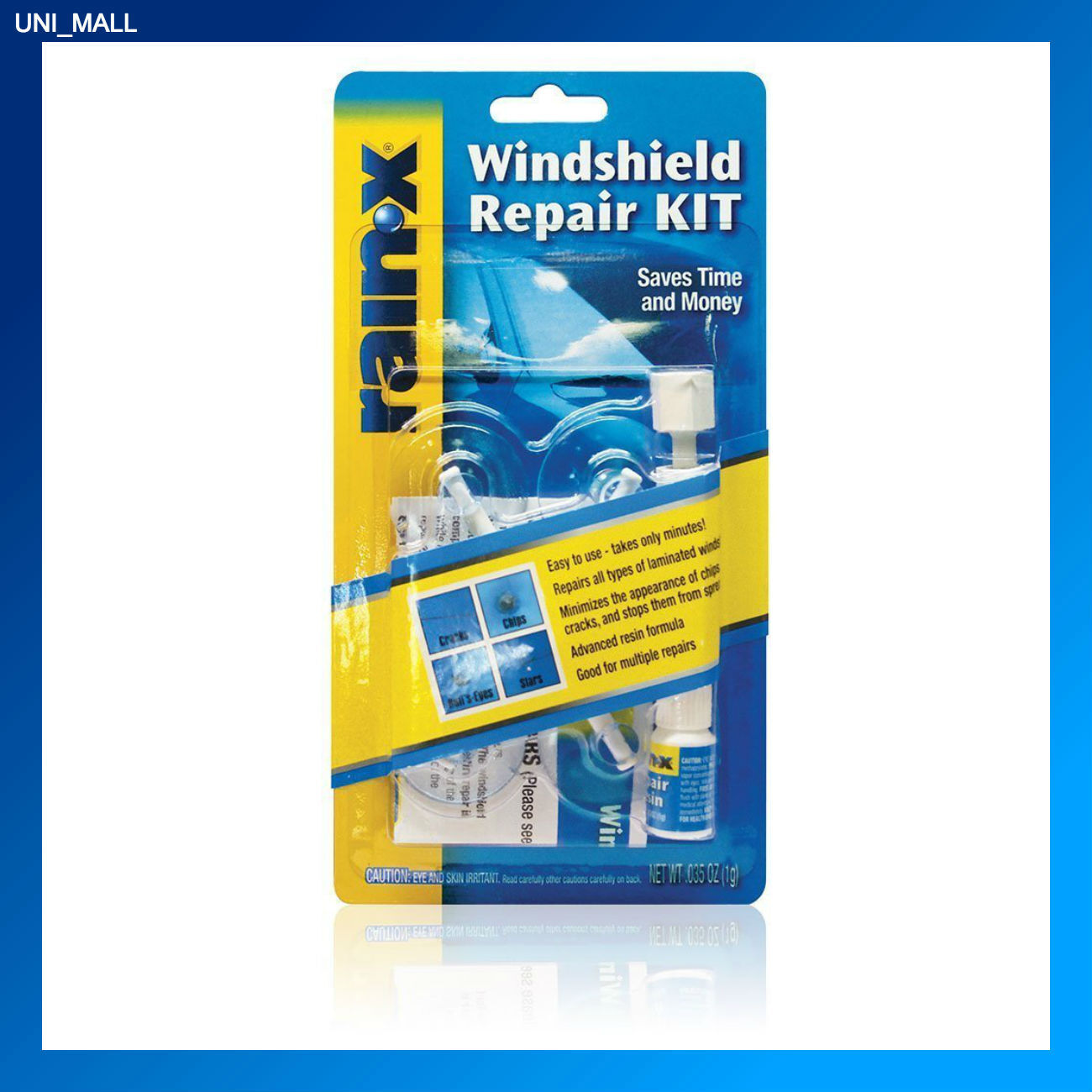 Rain‑X 600001 Windshield Repair Kit, for Cracks, Stars, Chips & Bulll's-Eyes