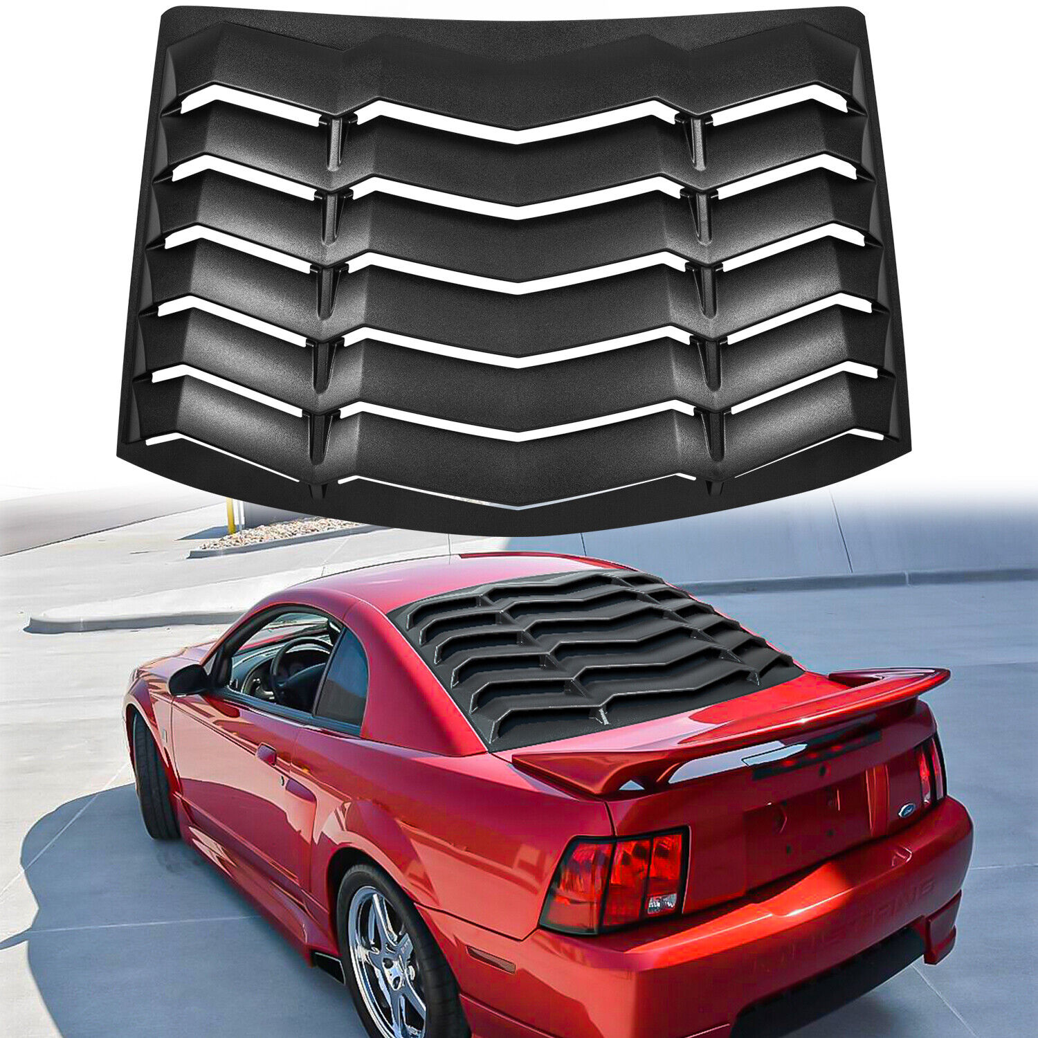 Rear Window Louver for Ford Mustang 1994-2004 Windshield Cover GT Lambo Style