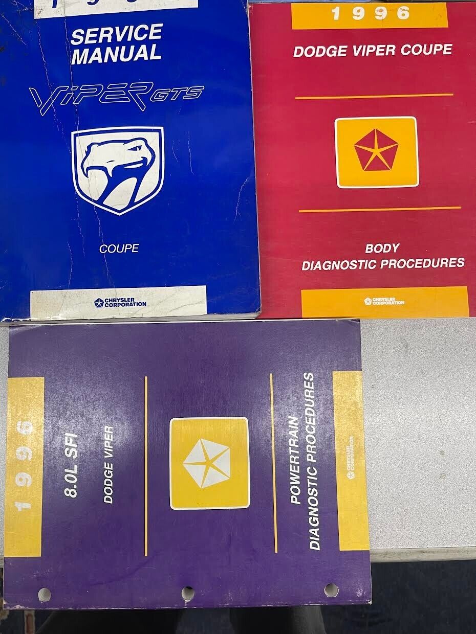 1996 DODGE VIPER GTS COUPE Service Repair Workshop Shop Manual Set OEM