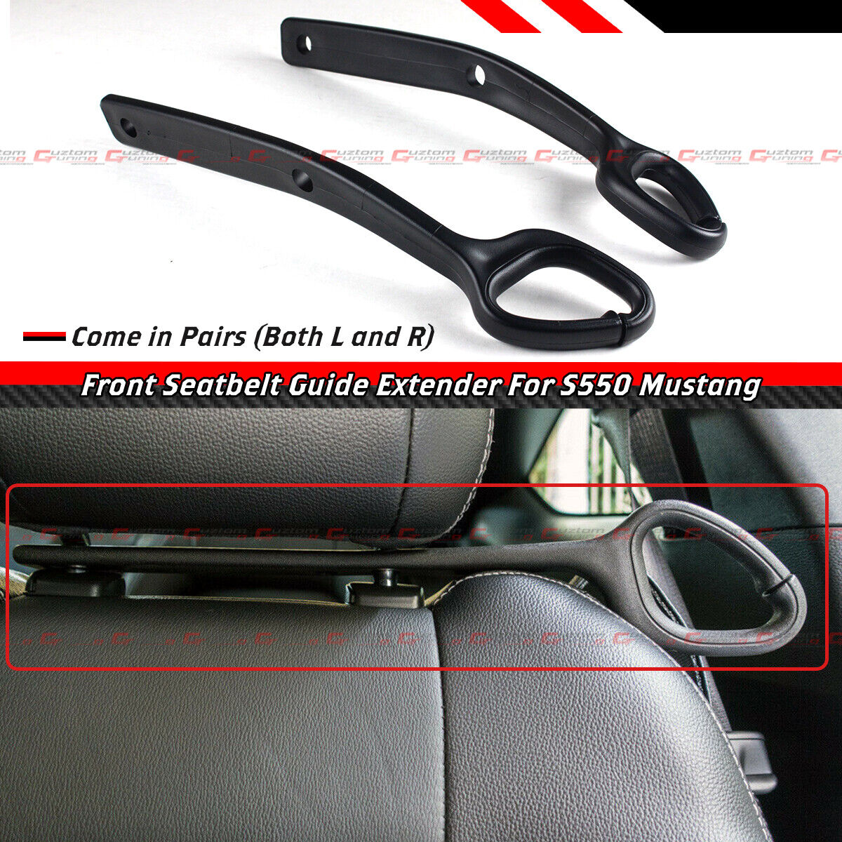 For 2015-2023 Ford Mustang EcoBoost GT Front Seat Belt Extension Guide Holder