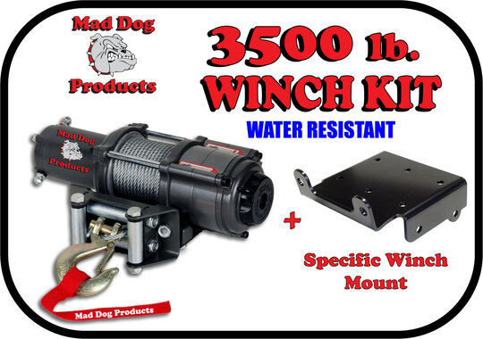 3500lb Mad Dog Winch Mount Combo Polaris 11-21 Ranger Midsize 500/4 570/4