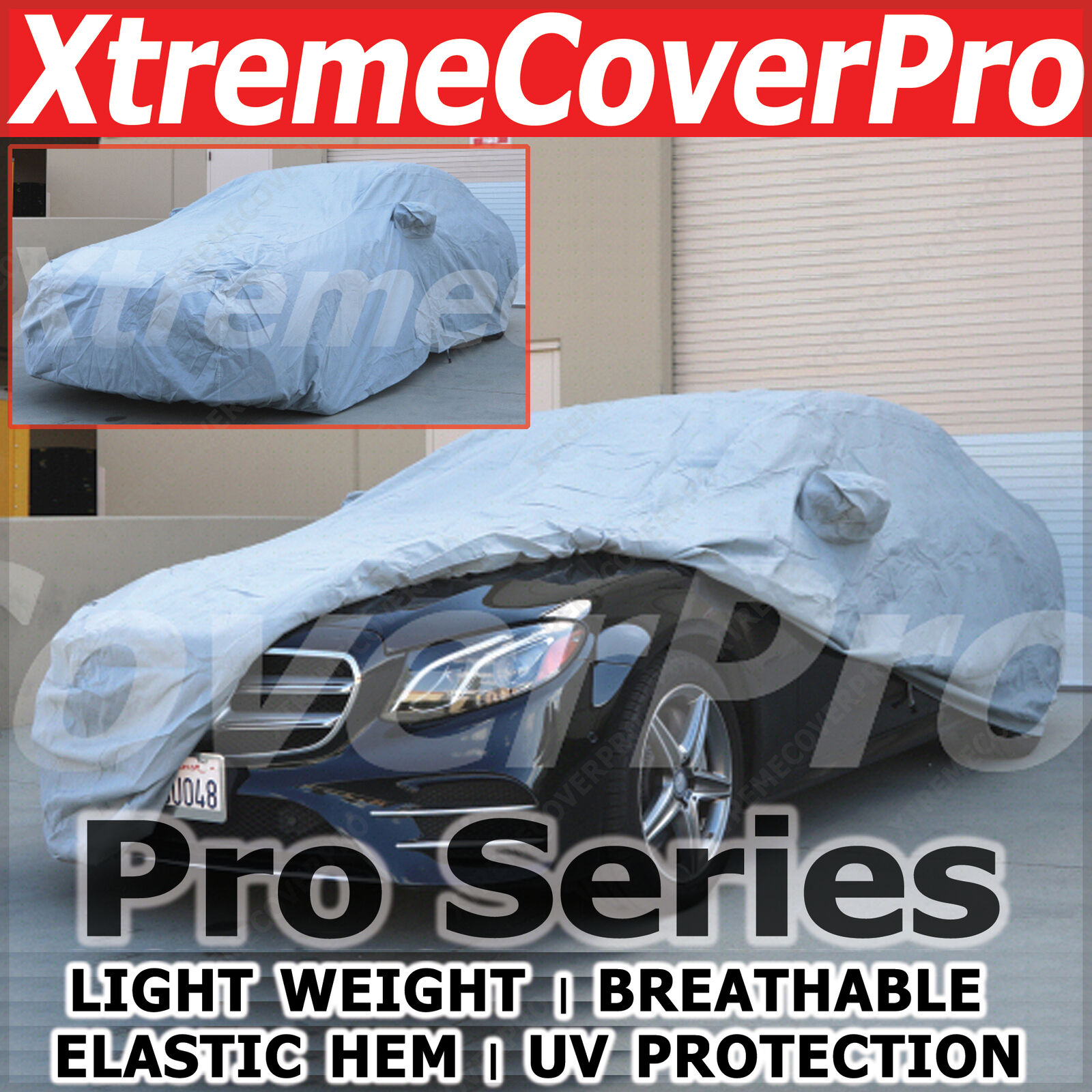 2015 Mercedes-Benz S550 S63 COUPE Breathable Car Cover w/Mirror Pockets - Gray