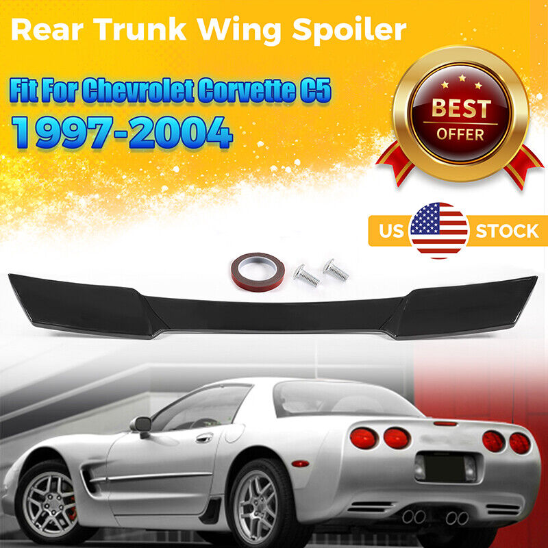 Rear Trunk Wing Spoiler For 1997~2004 Corvette C5 ZR1 Extended Style Gloss Black
