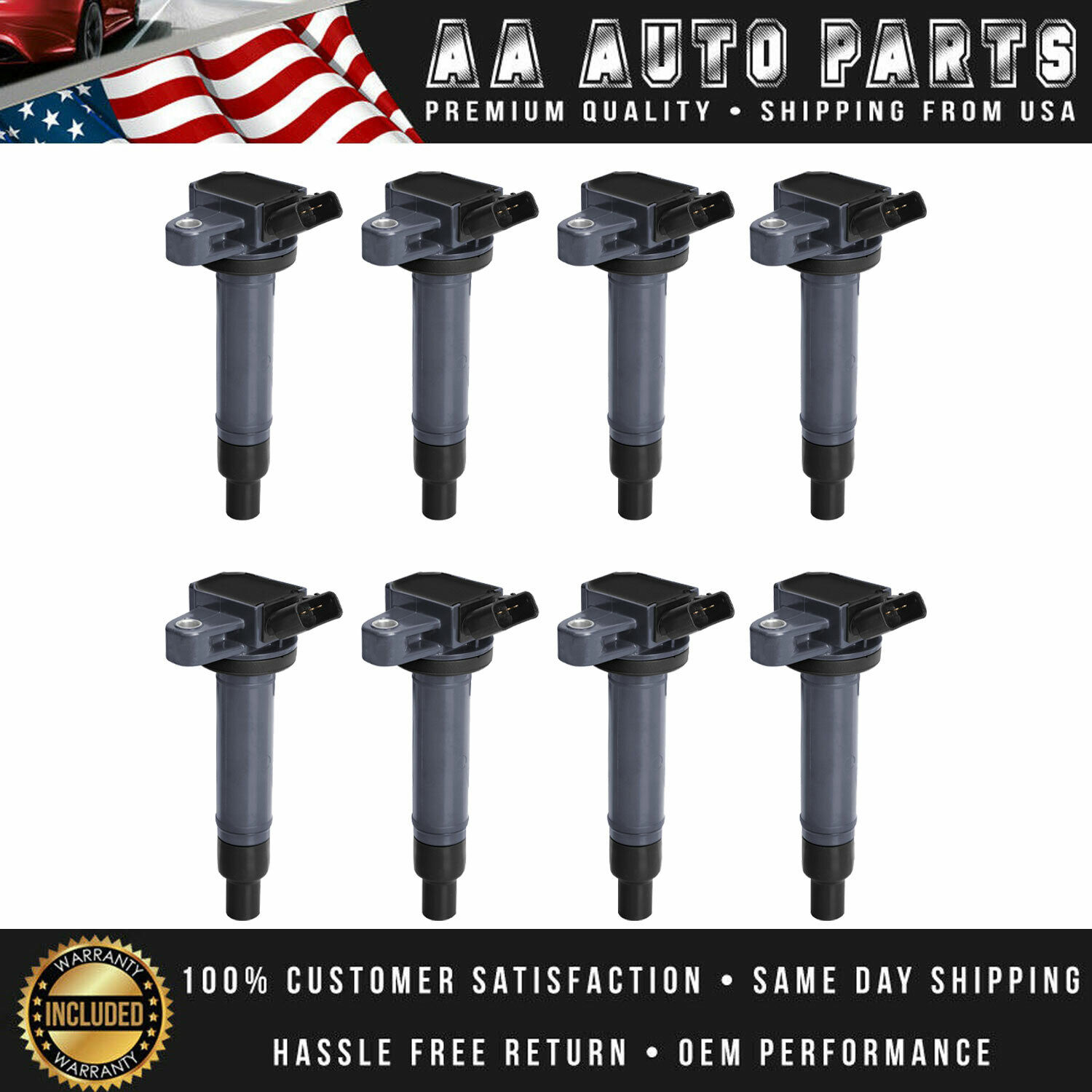 Set of 8 Ignition Coil UF230 For Lexus GS430 LS430 Toyota Tundra Sequoia C1173