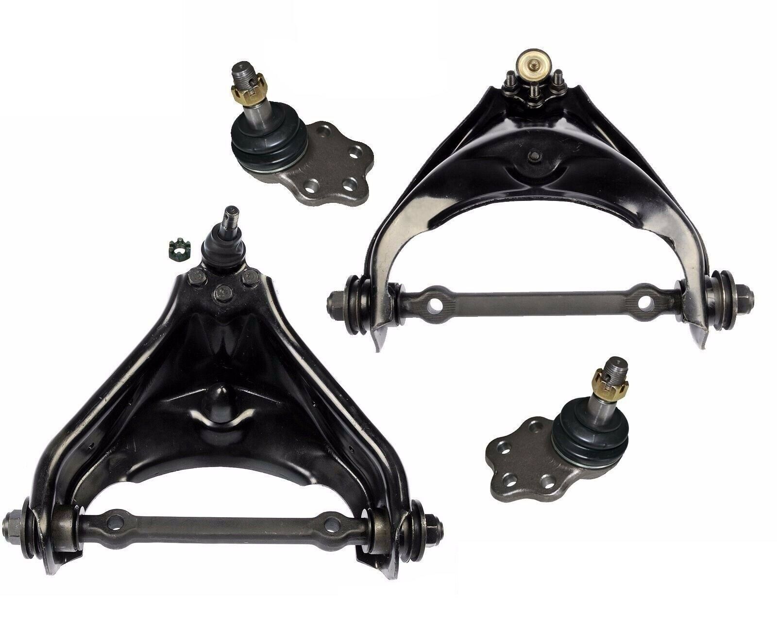 Dodge Dakota 1997 to 1999  RWD 2WD Pair Upper Control Arms & 2 Lower Ball Joints