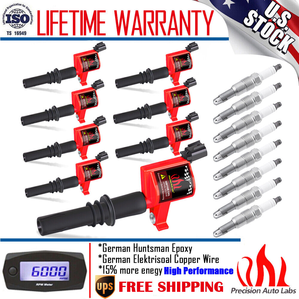 8 Pack Ignition Coil DG511 With Spark Plugs For 2004-2008 F-150 4.6L 5.4L TRITON