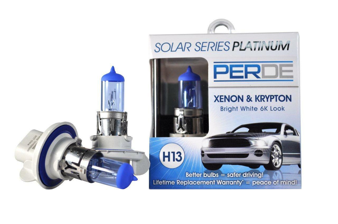 PERDE Solar Series Platinum H13 Xenon-Enhanced Halogen Bulbs Left & Right Pair