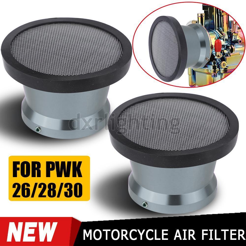 2X 50mm Motorcycle Air Filter Cup Carburetor For PWK 21/24/26/28/30mm PE 28/30mm