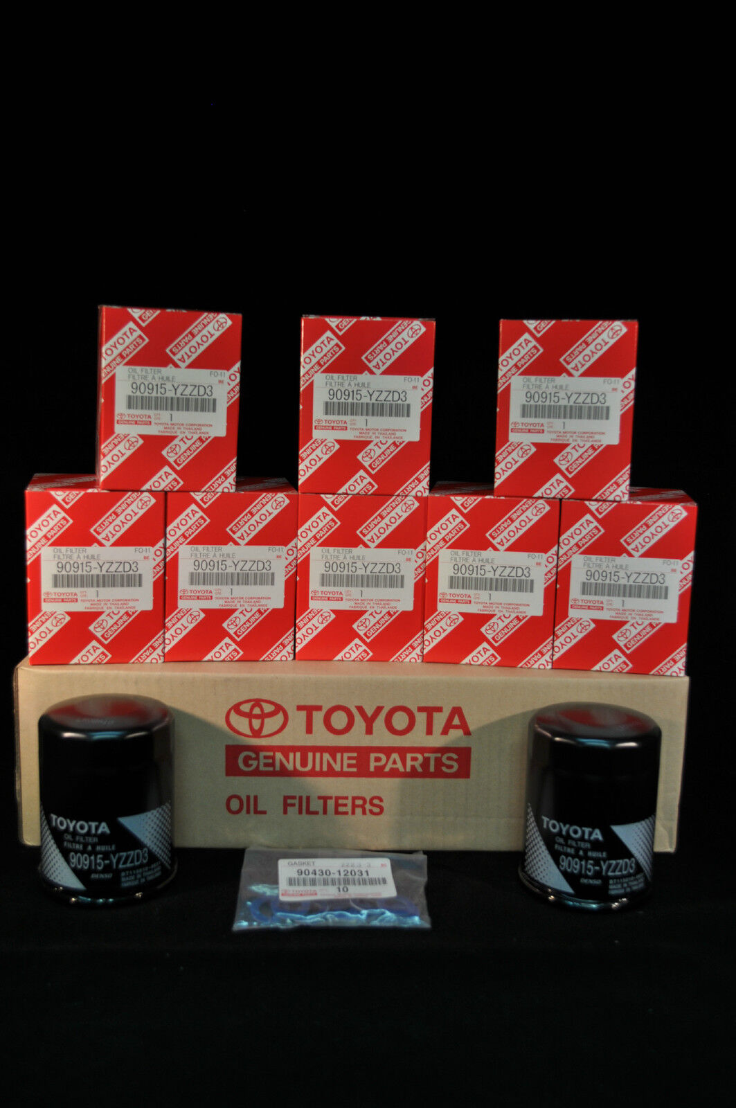 90915-YZZD3, Qty 10, Toyota \\ Lexus Oil Filters With Drain Plug Gaskets