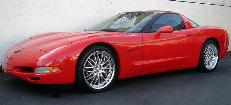 MRR GT1 Silver Wheels For Chevy Corvette C5 19x8.5 / 19x9.5 Rims Set 19 Inch