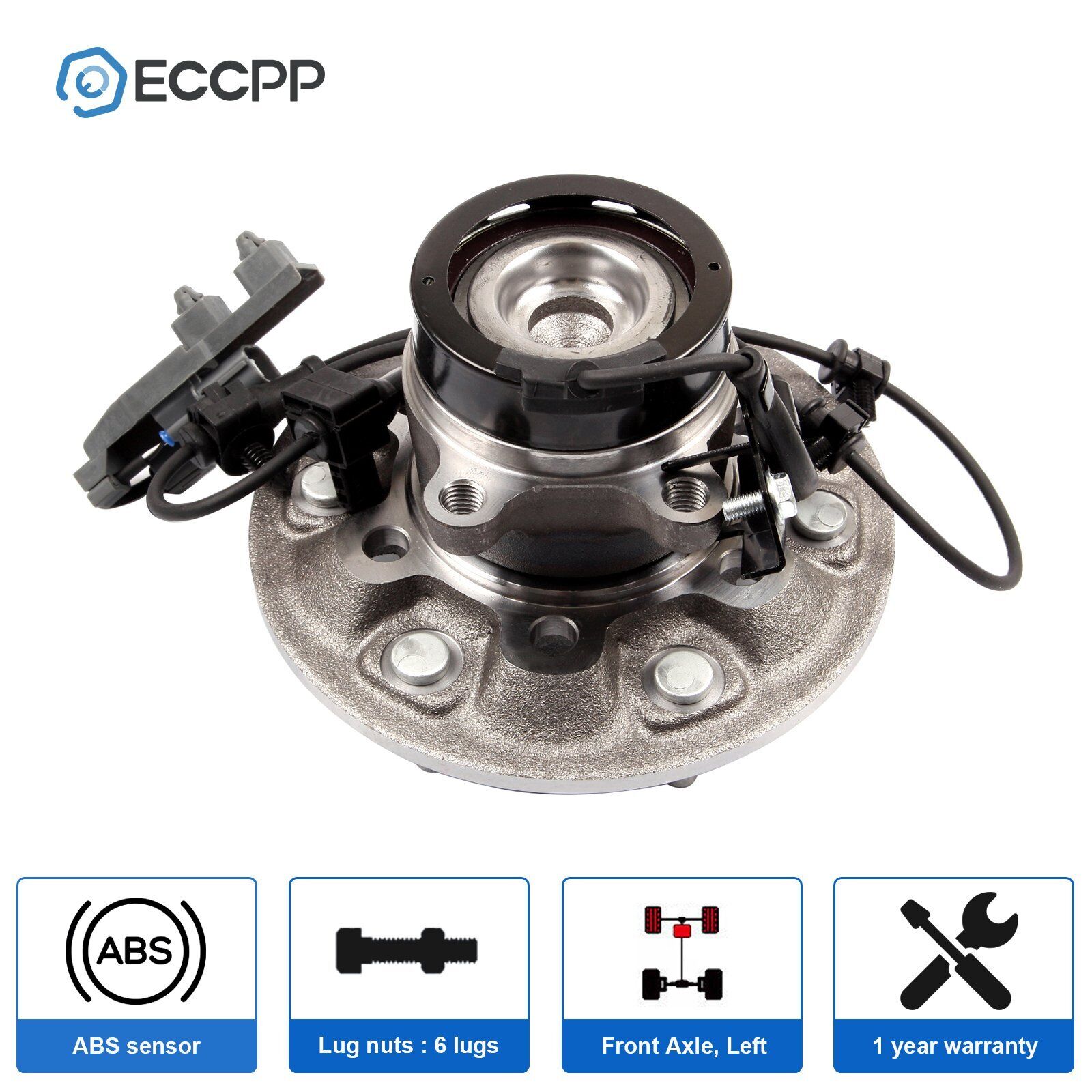 1Pc Wheel Hub Bearing Front Left RWD For Chevy Colorado GMC Canyon Z71 Off-Road