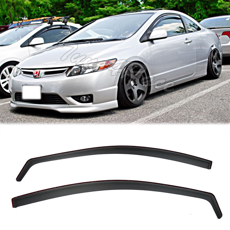 For 06-11 Honda Civic Side Window Visors OE ( In-Channel) 2DR Coupe SI JDM