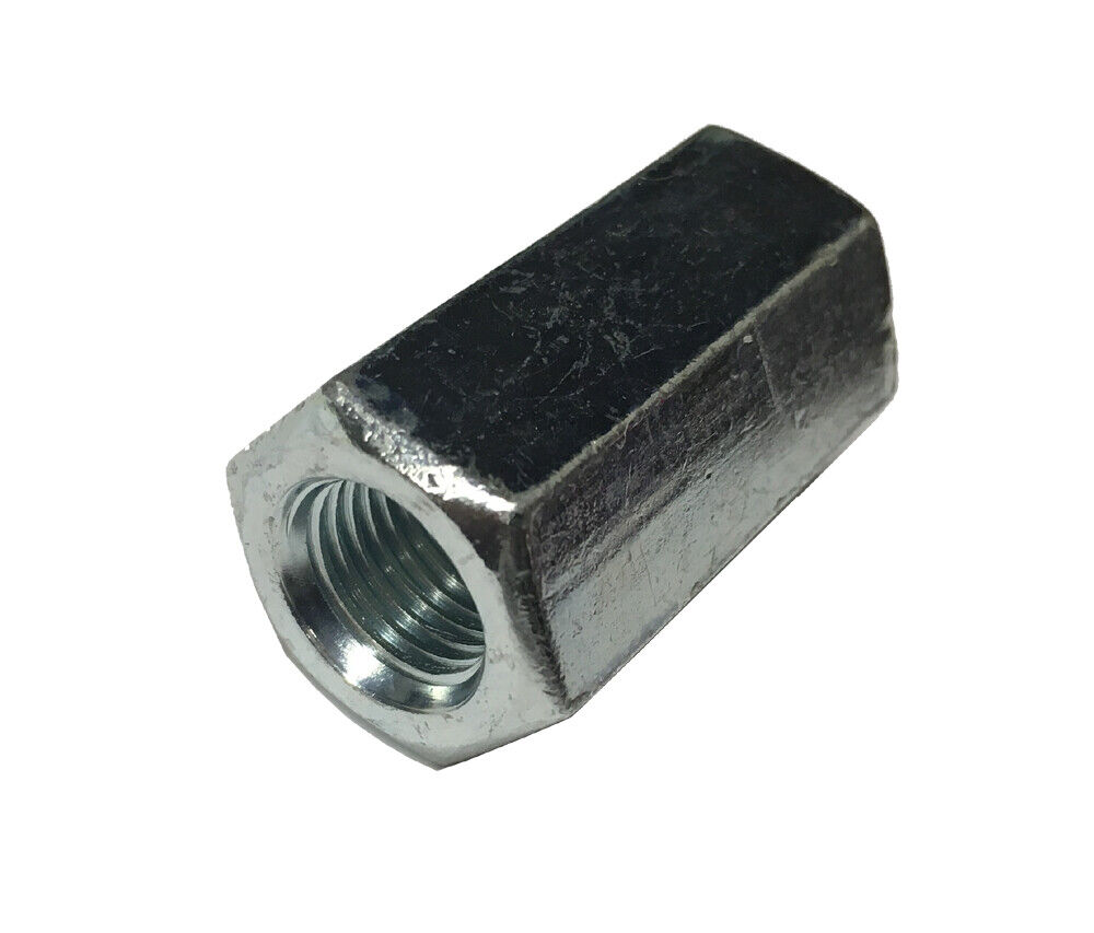(1) M10 - 1.25 Hex Coupling Nut, Steel Zinc DIN 6334