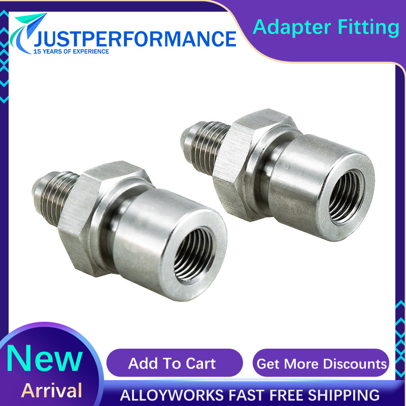 2x Steel Brake Line Adapter Fittings -3AN To 3/16\