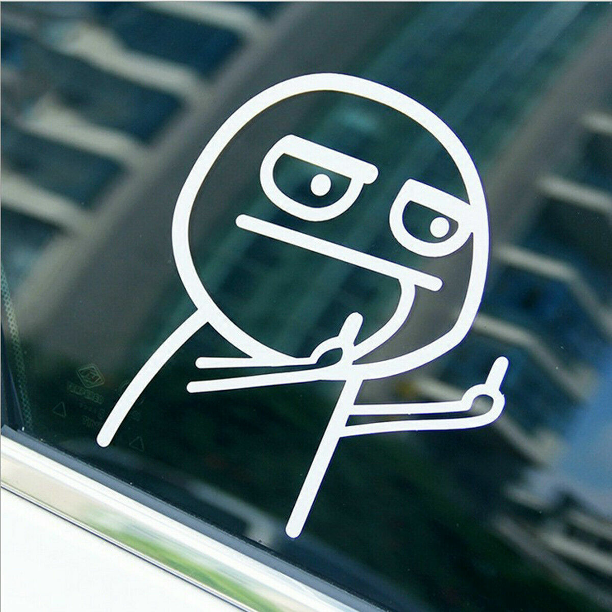 White Funny Two Middle Finger Vinyl Car Sticker Styling Window Decal Accessories