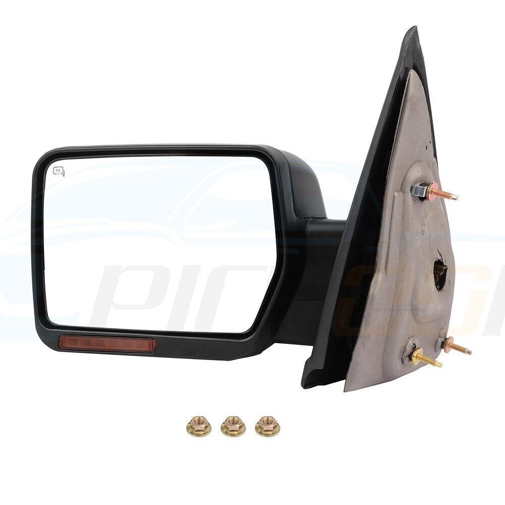 Left Driver Power Heated LED Signal Light Towing Side Mirror For 07-14 Ford F150