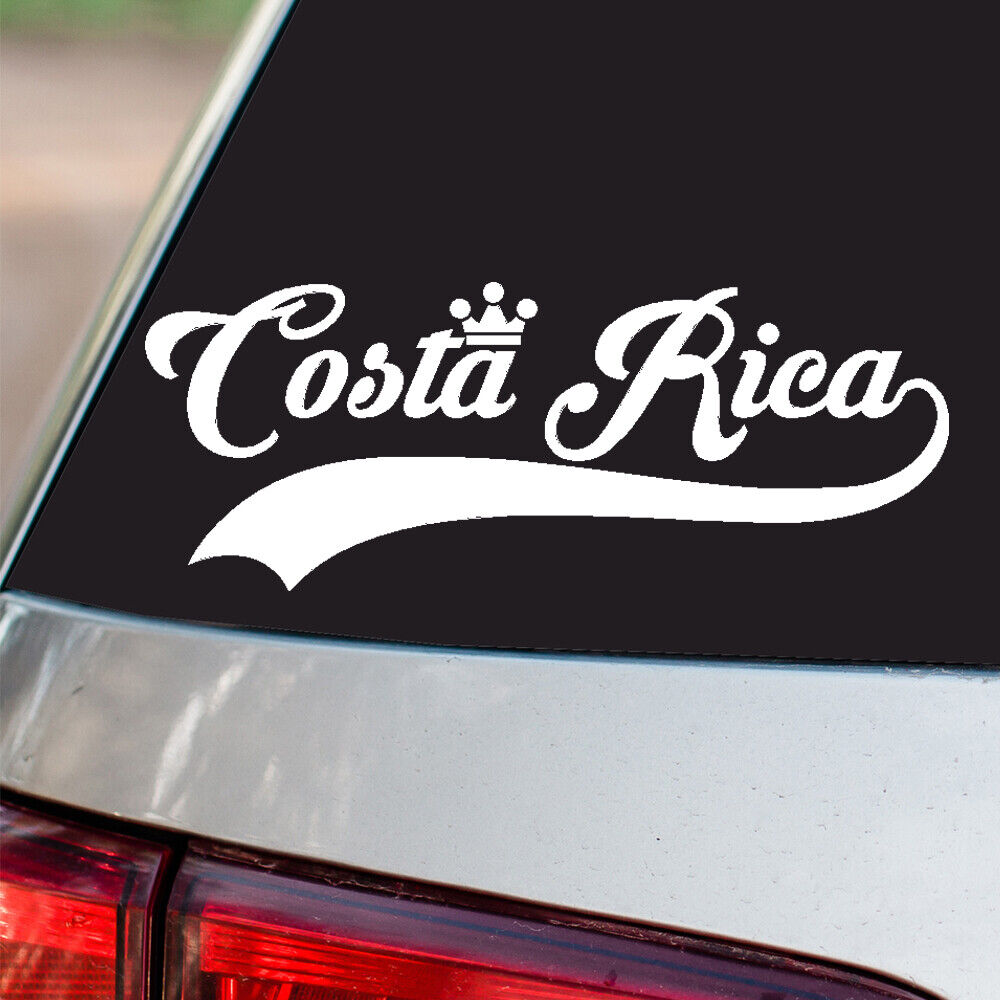 Costa Rica Sticker Country Pride all sizes chrome and regular vinyl colors