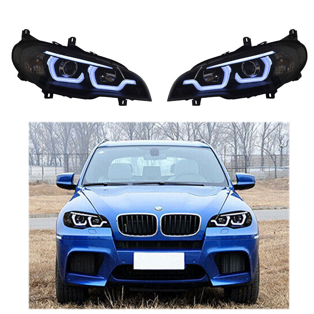 For BMW X5 E70 Headlight Assembly HID Xenon Beam Projector LED DRL 2007-2013