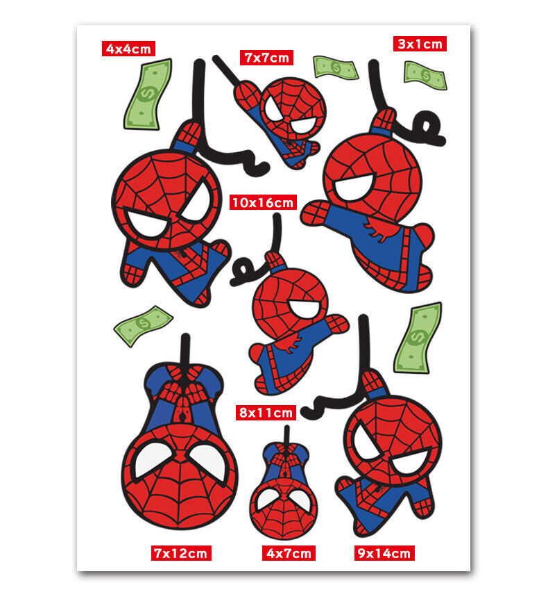 Originality Funny 7 Spiderman 5 $ Car Laptop Truck Sticker Vinyl Decals Humorous