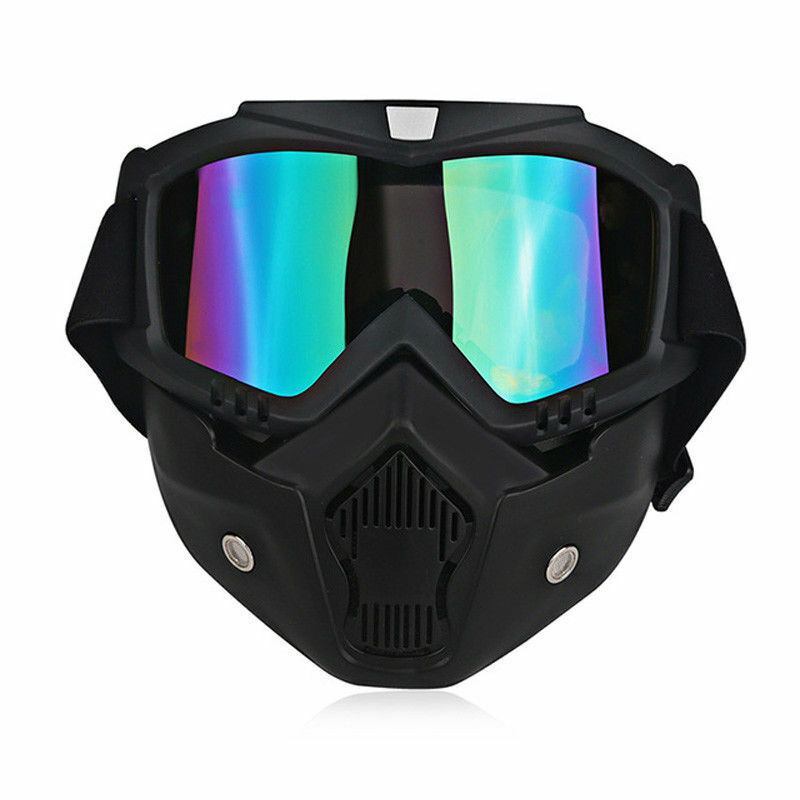 Modular Motocross Face Mask Goggles Motorcycle ATV Off Road Race Eyewear Glasses