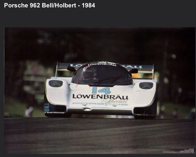Porsche 962 Bell/Holbert 1984 Extremely Rare Car Poster :>) Own It Stunning