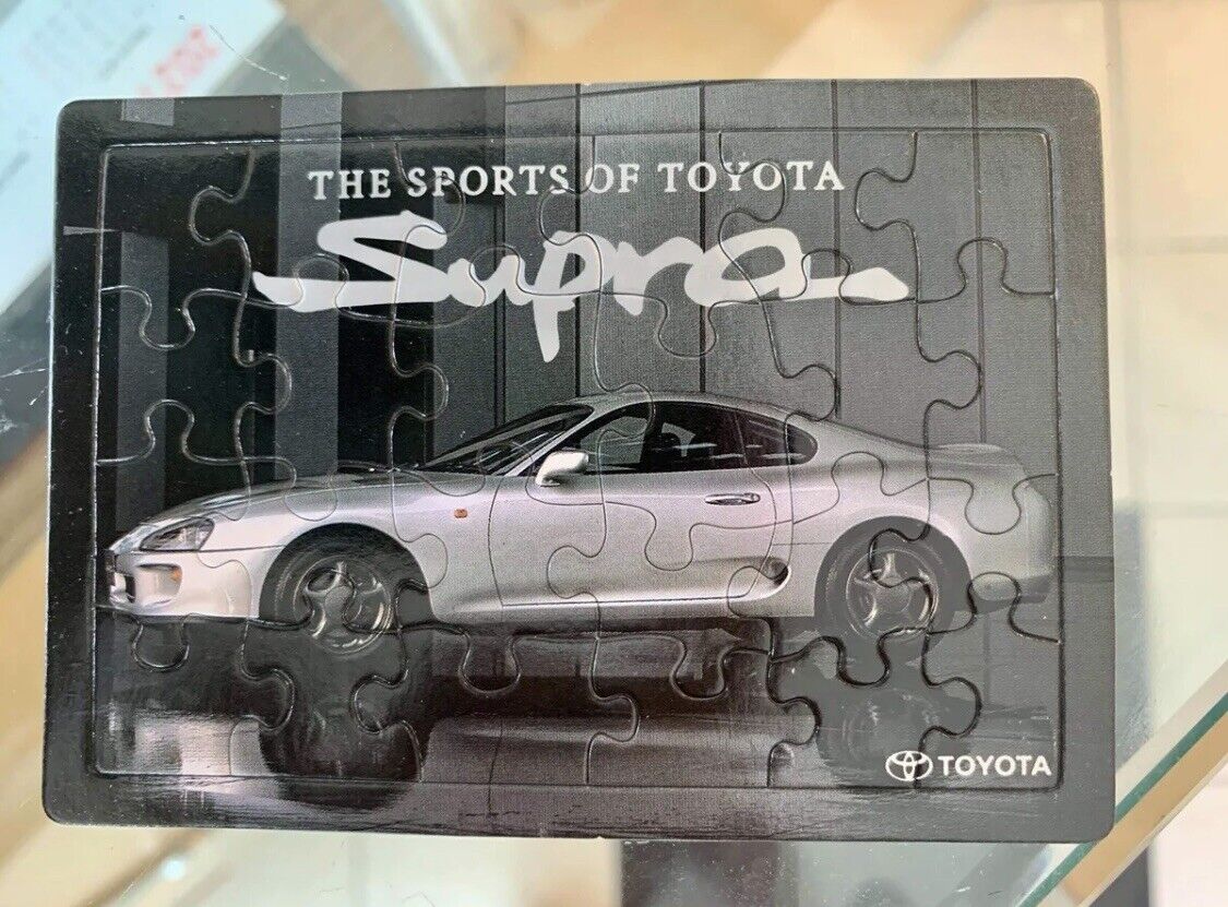 Extremely Rare 90\'s MKIV Toyota Supra OEM Dealer Collector Card, Puzzel, & Towel