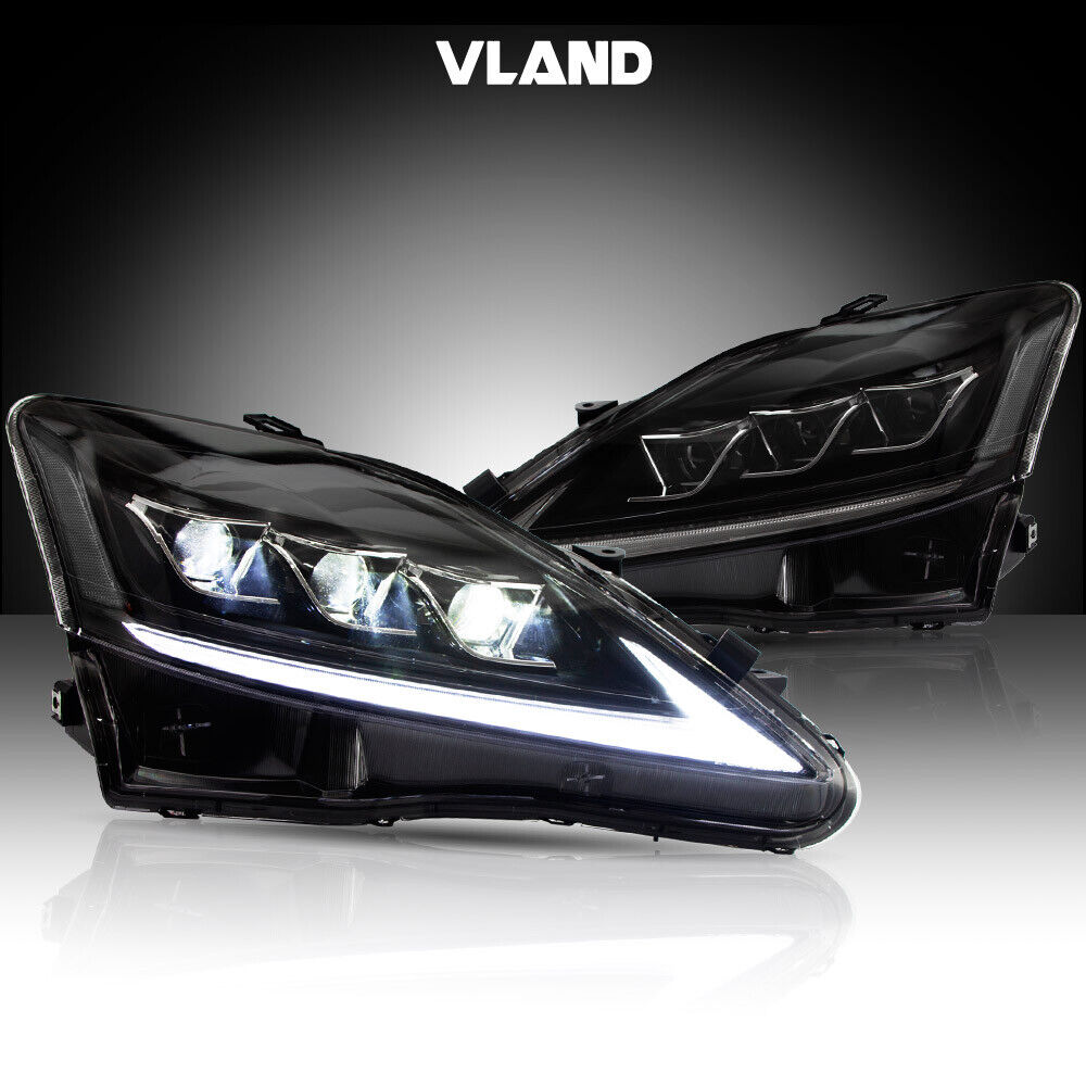 Vland Projector Headlight For 2006-2013 Lexus IS 250 350 ISF LED Headlights