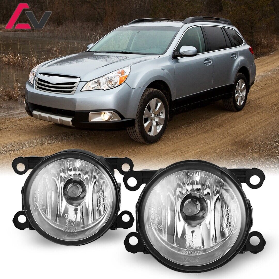 For Subaru Outback 2010-2012 Clear Lens Pair Bumper Fog Lights Lamps Replacement