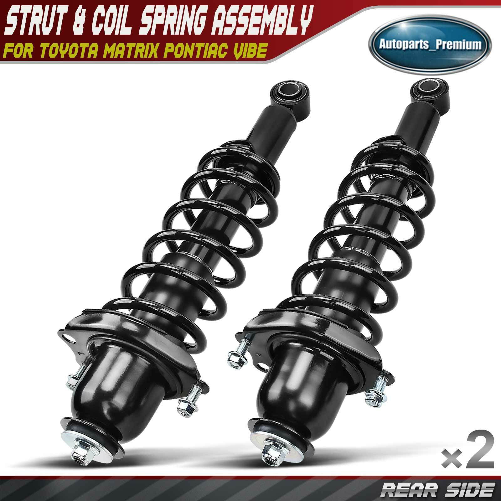 2x Rear L&R Complete Strut & Coil Spring Assembly for Toyota Matrix Pontiac Vibe